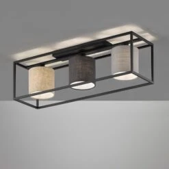 Plafón Isko Con 3 Pantallas Textiles