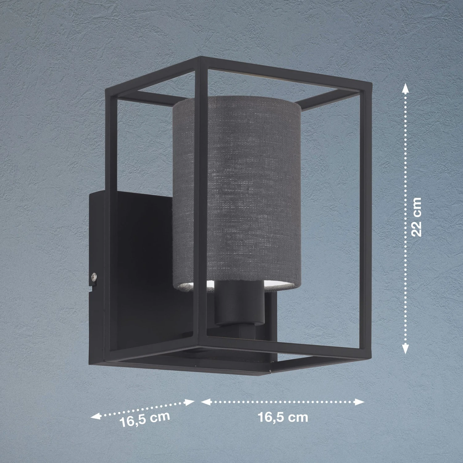 Aplique Gilli Con Pantalla Textil Gris 2 Aplique Gilli Con Pantalla Textil Gris - Imagen 2