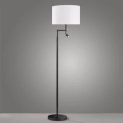 Lámpara Pie Teramo Brazo Lectura, Pantalla Blanca 5 Lámpara Pie Teramo Brazo Lectura, Pantalla Blanca -Fischer & Honsel 10004034 2