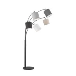 Lámpara De Pie Annecy Pantallas Textiles, 5 Luces