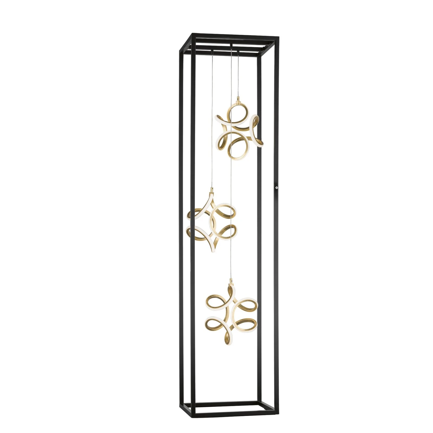 Lámpara De Pie LED Gesa, 3 Elementos Luz En Jaula 2 Lámpara De Pie LED Gesa, 3 Elementos Luz En Jaula - Imagen 2