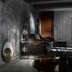 Lámpara De Pie LED Gesa, 3 Elementos Luz En Jaula