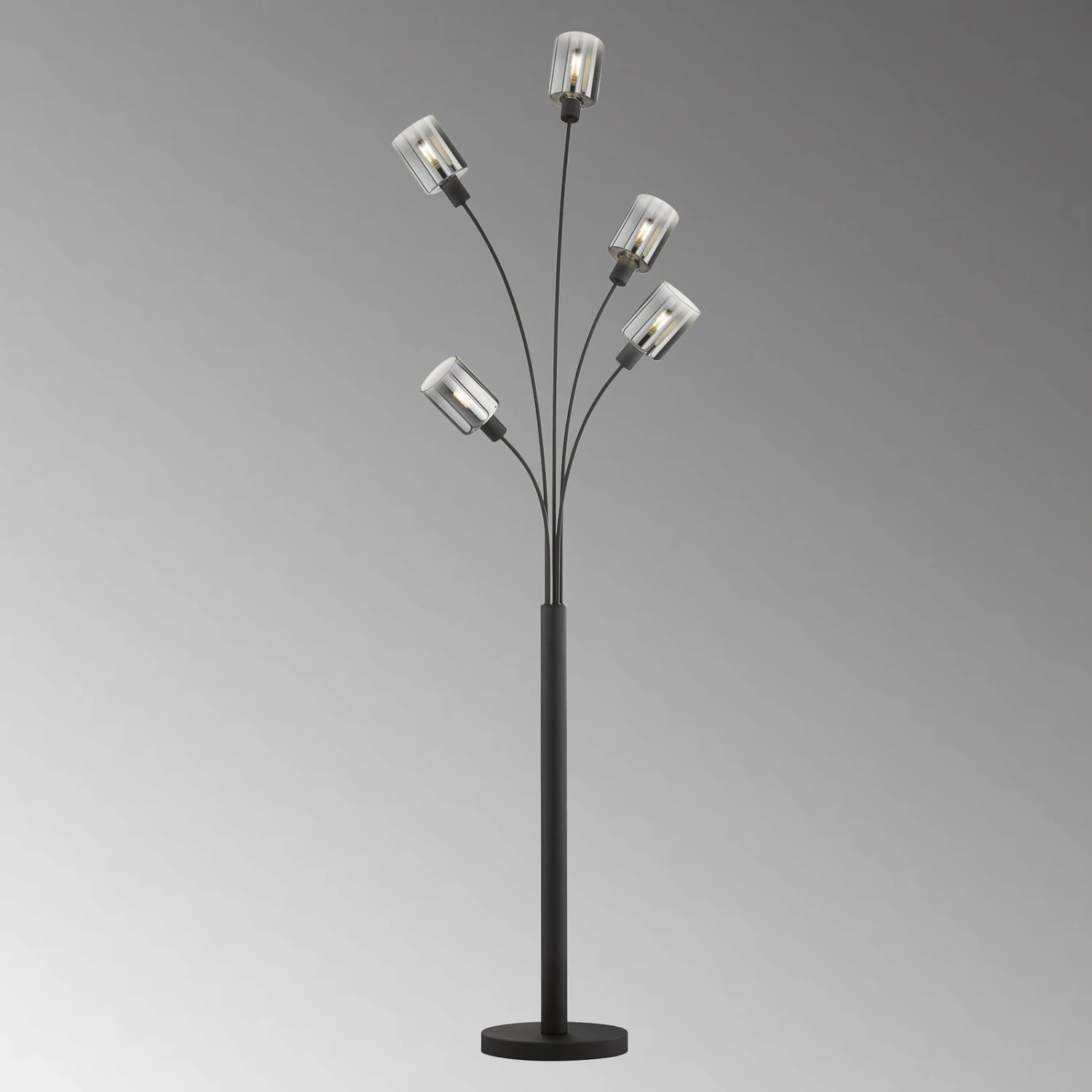 Lámpara De Pie Iska Pantallas De Vidrio, 5 Luces 2 Lámpara De Pie Iska Pantallas De Vidrio, 5 Luces - Imagen 2