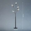 Lámpara De Pie Iska Pantallas De Vidrio, 5 Luces