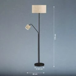 Lámpara De Pie Lotti De Lectura Pantallas Textiles 5 Lámpara De Pie Lotti De Lectura Pantallas Textiles -Fischer & Honsel 10004386 2