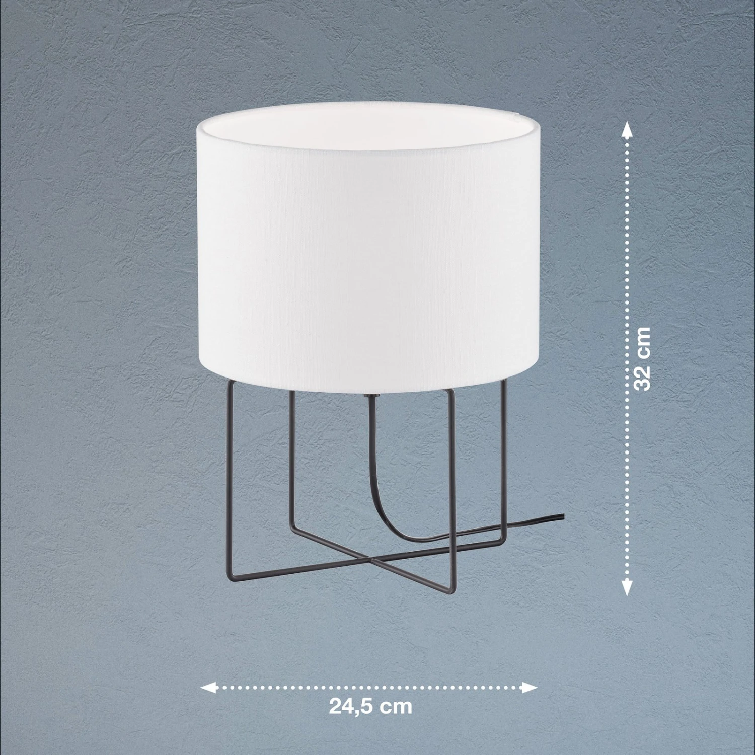 Lámpara De Mesa Java Con Pantalla De Lino Blanco 3 Lámpara De Mesa Java Con Pantalla De Lino Blanco - Imagen 3