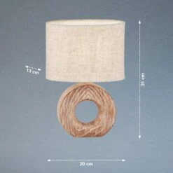 Lámpara De Mesa Hanke Altura 31 Cm Pantalla Arena 5 Lámpara De Mesa Hanke Altura 31 Cm Pantalla Arena -Fischer & Honsel 10004422 2