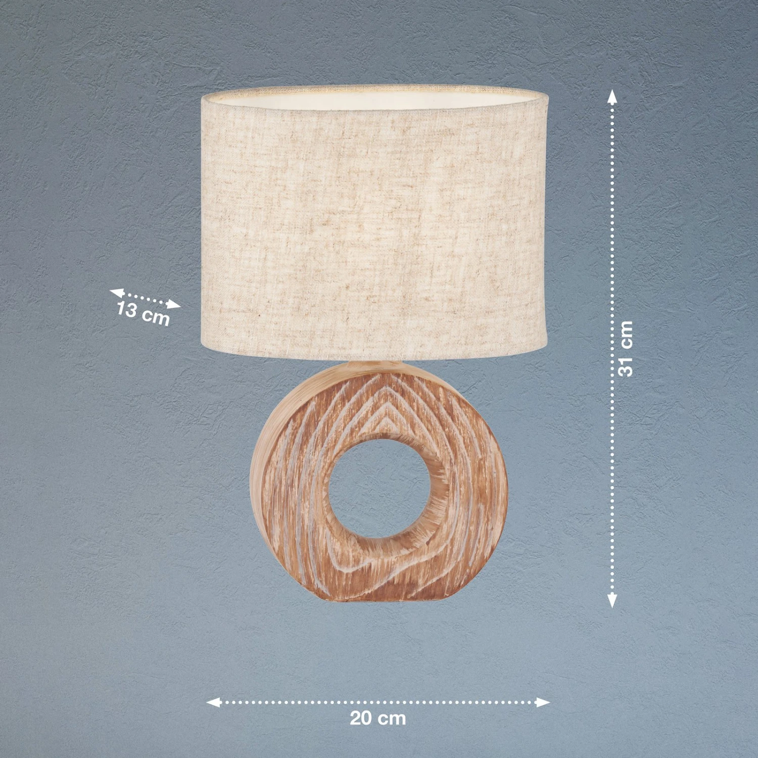 Lámpara De Mesa Hanke Altura 31 Cm Pantalla Arena 3 Lámpara De Mesa Hanke Altura 31 Cm Pantalla Arena - Imagen 3