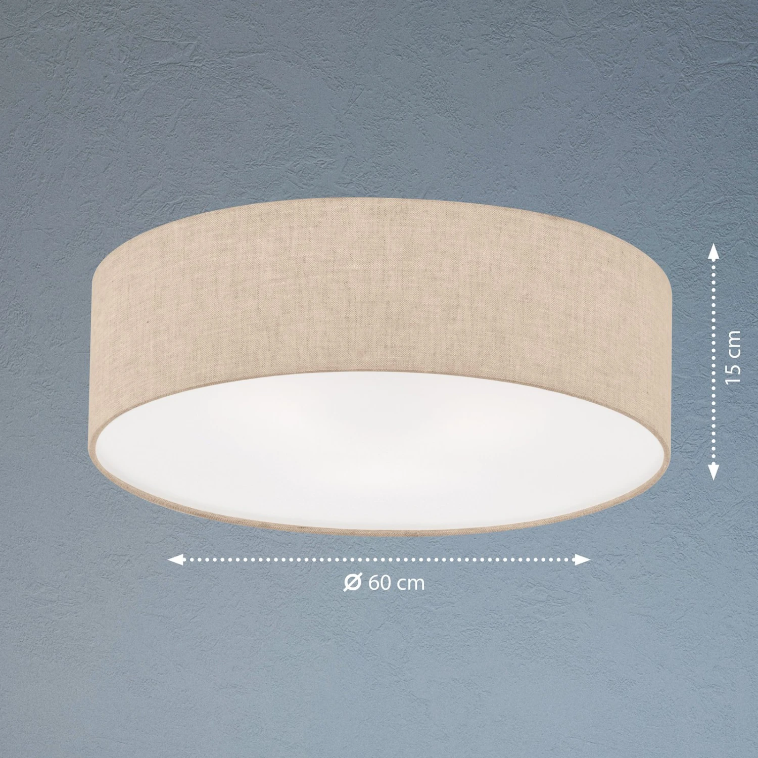 Plafón Textil Thor Ø 60cm 3 Plafón Textil Thor Ø 60cm - Imagen 3