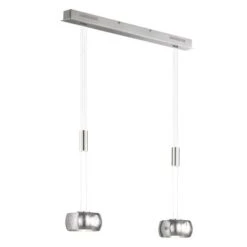Lámpara Colgante LED Colette, 2 Luces Cromo/níquel