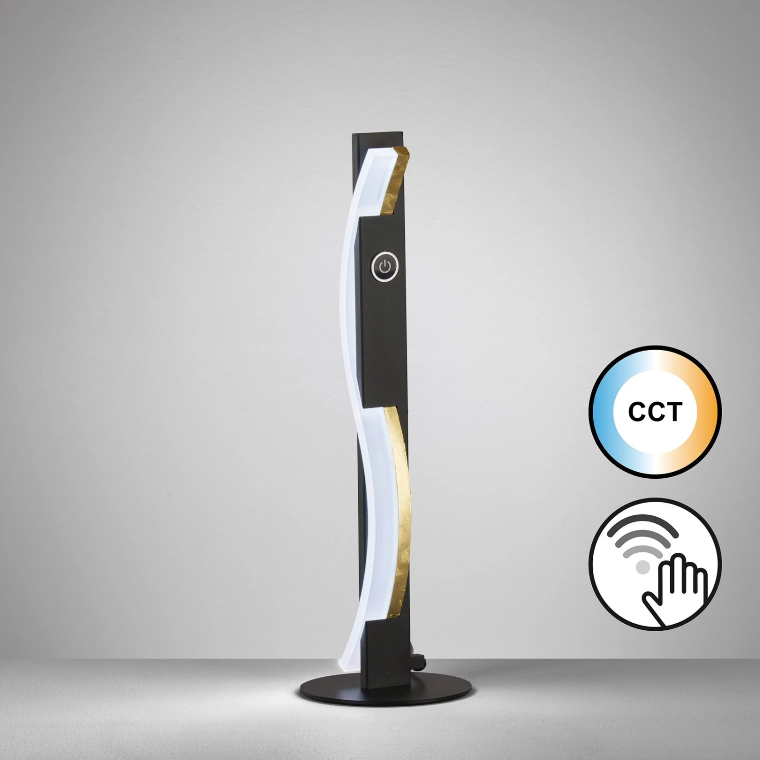 De Mesa LED Bridge Sensor De Gestos Dim CCT Negro 1 De Mesa LED Bridge Sensor De Gestos Dim CCT Negro