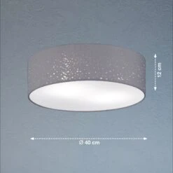 Plafón Thor, Ø 40 Cm, Gris -Fischer & Honsel 4581339 3