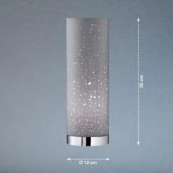 Lámpara De Mesa Thor, Altura 35 Cm, Gris/cromo 7 Lámpara De Mesa Thor, Altura 35 Cm, Gris/cromo -Fischer & Honsel 4581341 3