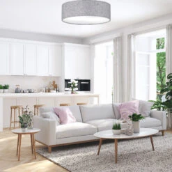 Lámpara De Techo De Fieltro Gris Balder