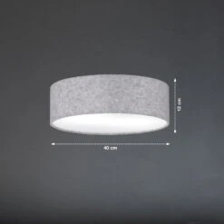 Lámpara De Techo De Fieltro Gris Balder 7 Lámpara De Techo De Fieltro Gris Balder -Fischer & Honsel 4581415 3