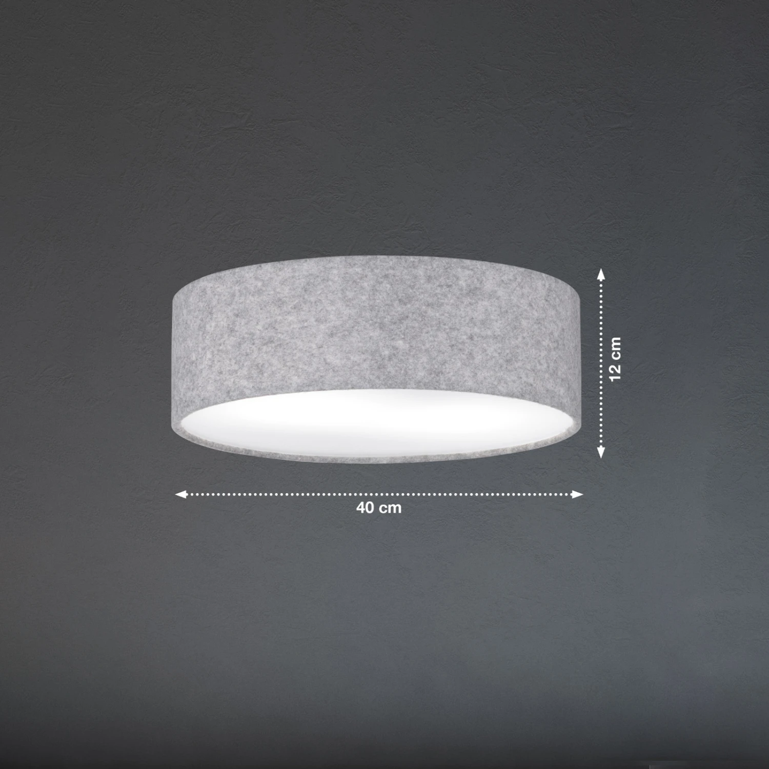 Lámpara De Techo De Fieltro Gris Balder 4 Lámpara De Techo De Fieltro Gris Balder - Imagen 4