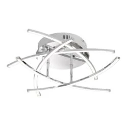 Lámpara LED De Techo Cross 5 Luces, Cromo