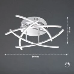 Lámpara LED De Techo Cross 5 Luces, Cromo 13 Lámpara LED De Techo Cross 5 Luces, Cromo -Fischer & Honsel 4581571 3
