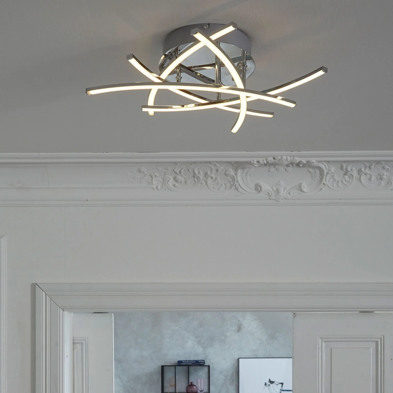 Lámpara LED De Techo Cross 5 Luces, Cromo 8 Lámpara LED De Techo Cross 5 Luces, Cromo - Imagen 8