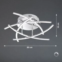 Lámpara LED De Techo Cross 5 Luces, Cromo 19 Lámpara LED De Techo Cross 5 Luces, Cromo -Fischer & Honsel 4581571 9