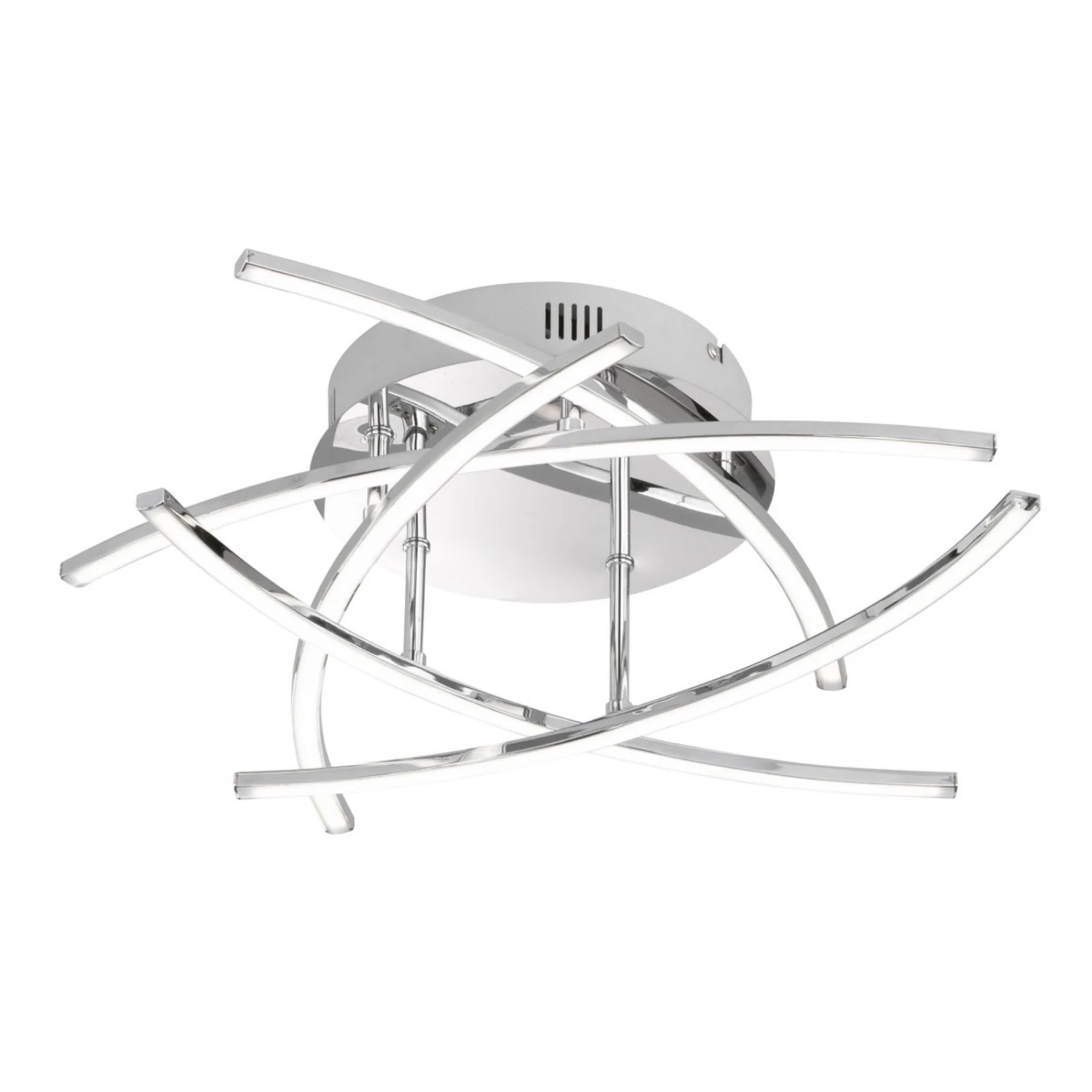 Lámpara LED De Techo Cross 5 Luces, Cromo 1 Lámpara LED De Techo Cross 5 Luces, Cromo