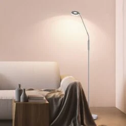 Lámpara De Pie LED Dent, CCT, 1 Luz, Níquel 20 Lámpara De Pie LED Dent, CCT, 1 Luz, Níquel -Fischer & Honsel 4581600 7