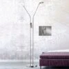 Lámpara De Pie LED Dent, CCT, 2 Luces, Níquel