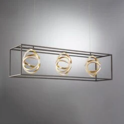 Lámpara Colgante LED Gesa Jaula De Metal, 3 Luces -Fischer & Honsel 4581641 3
