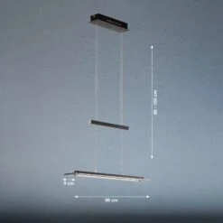 Lámpara Colgante LED Tenso TW Atenuador Negro 88cm -Fischer & Honsel 4581653 5