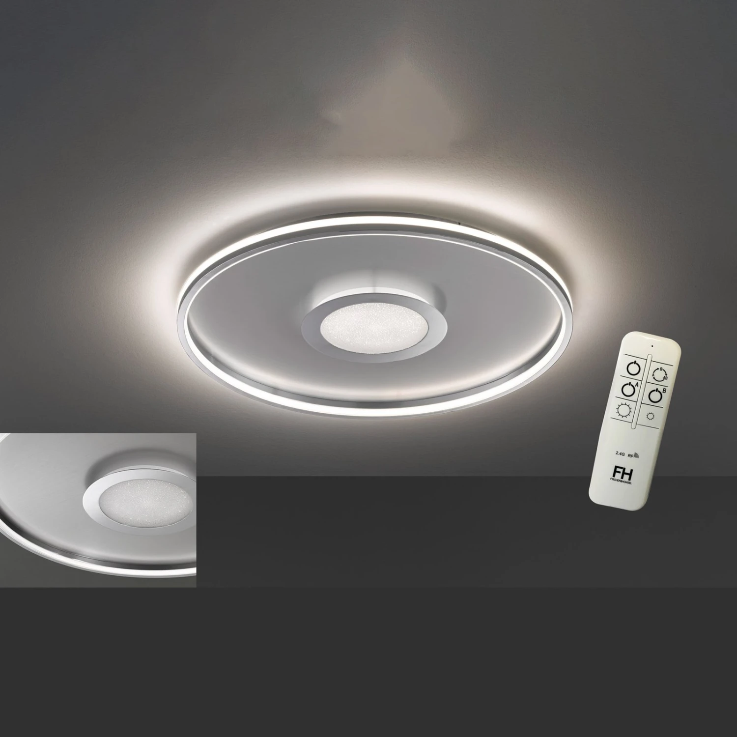 Lámpara LED De Techo Bug Redonda, Cromo, 60cm 6 Lámpara LED De Techo Bug Redonda, Cromo, 60cm - Imagen 6