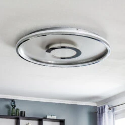 Lámpara LED De Techo Bug Redonda, Cromo, 81cm