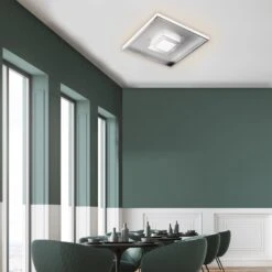 Lámpara De Techo LED Bug Cuadrada, Cromo 40x40cm -Fischer & Honsel 4581660 3