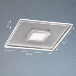 Lámpara De Techo LED Bug Cuadrada, Cromo 60x60cm 7 Lámpara De Techo LED Bug Cuadrada, Cromo 60x60cm -Fischer & Honsel 4581661 3