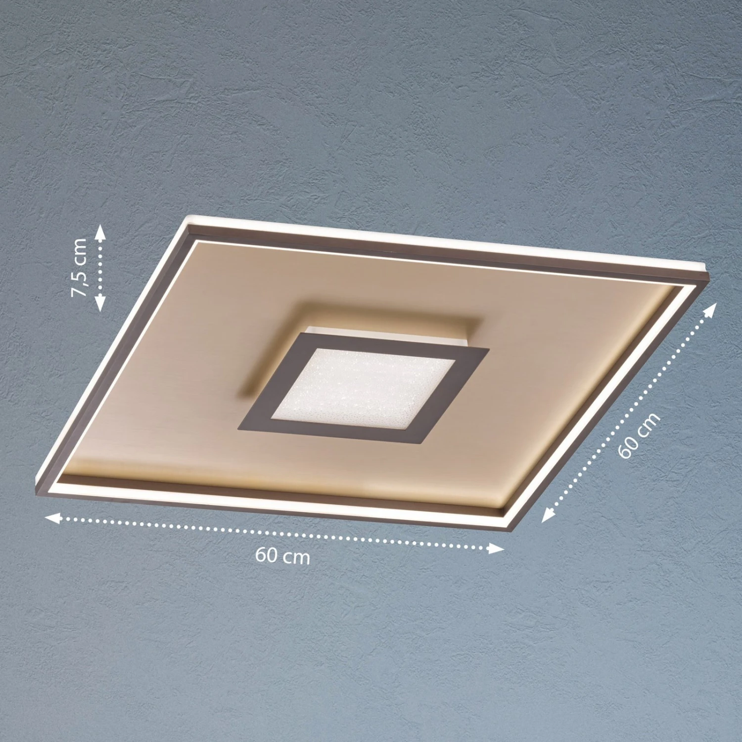 Lámpara LED De Techo Bug Cuadrada, óxido 60x60cm 4 Lámpara LED De Techo Bug Cuadrada, óxido 60x60cm - Imagen 4