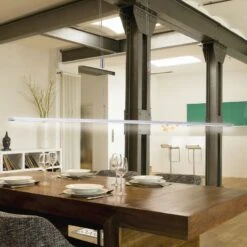 Colgante LED Metz, Dimmer, Largo 160 Cm, Aluminio