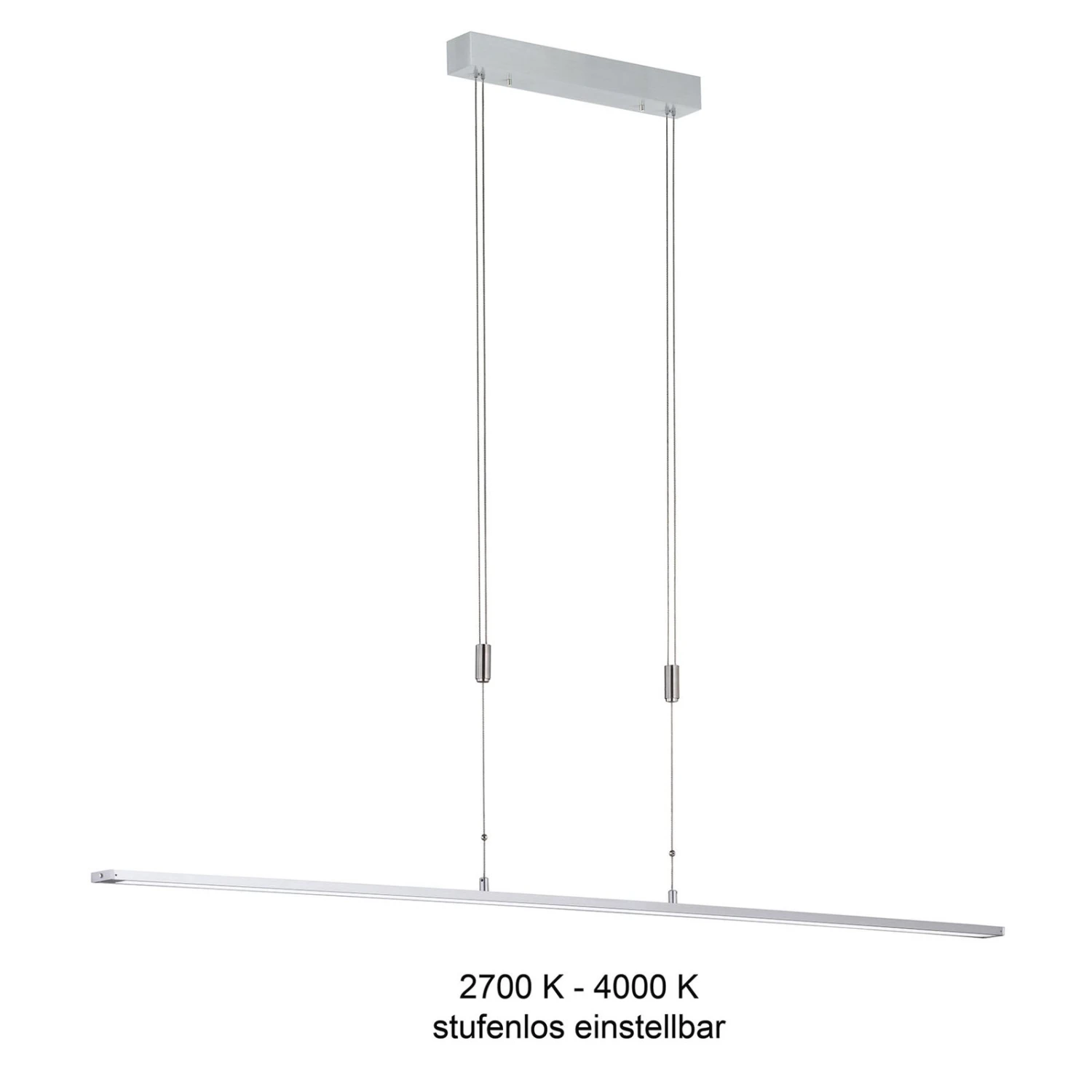 Colgante LED Metz, Dimmer, Largo 160 Cm, Aluminio 4 Colgante LED Metz, Dimmer, Largo 160 Cm, Aluminio - Imagen 4