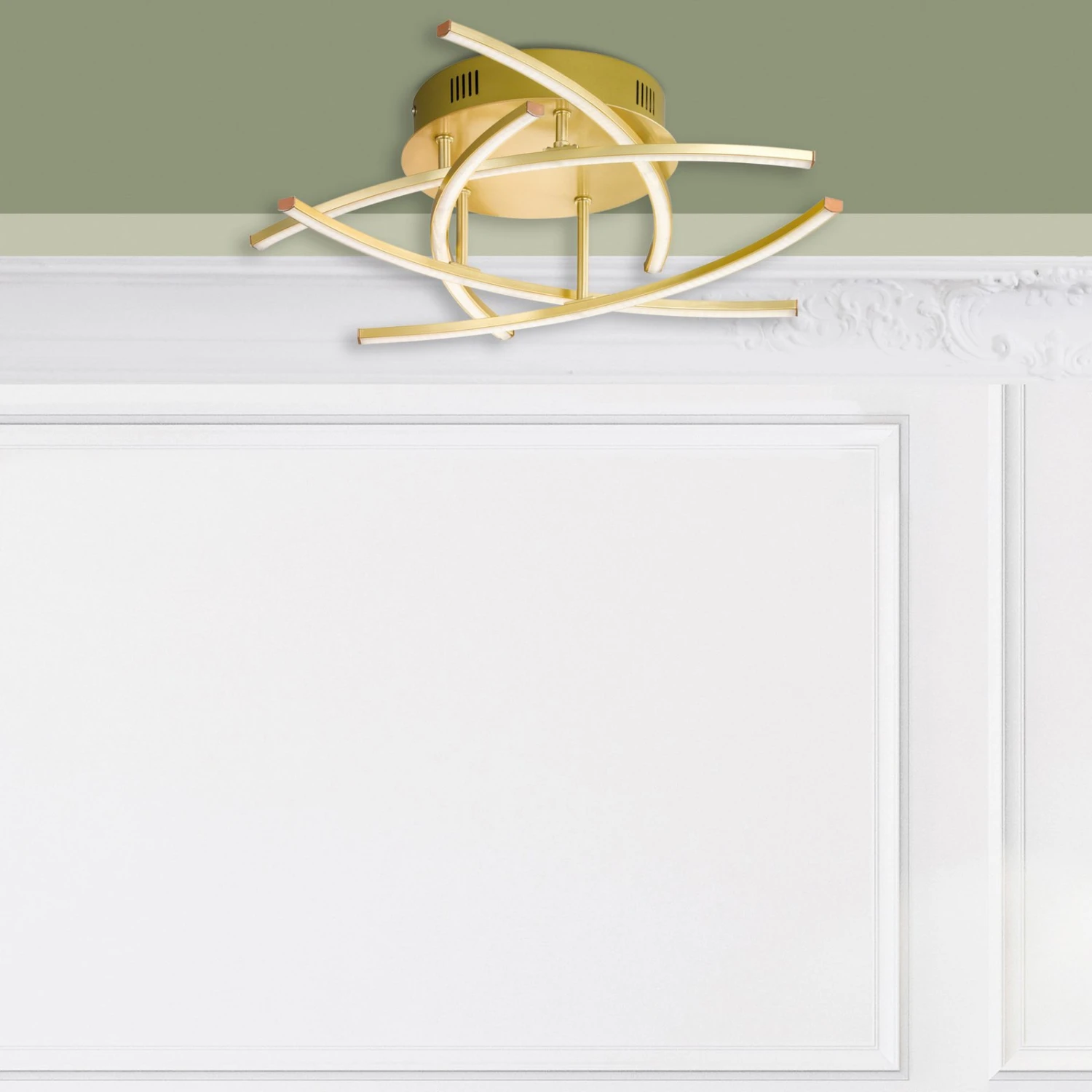 Plafón LED Cross Tunable White, 5 Luces, Latón 7 Plafón LED Cross Tunable White, 5 Luces, Latón - Imagen 7