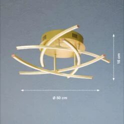 Plafón LED Cross Tunable White, 5 Luces, Latón 15 Plafón LED Cross Tunable White, 5 Luces, Latón -Fischer & Honsel 4581862 7