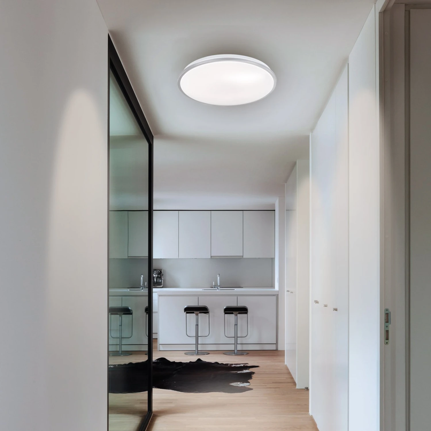 Plafón LED Jaso, Atenuable, Ø 40 Cm, Plata 2 Plafón LED Jaso, Atenuable, Ø 40 Cm, Plata - Imagen 2