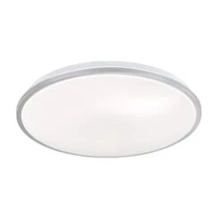 Plafón LED Jaso, Atenuable, Ø 40 Cm, Plata