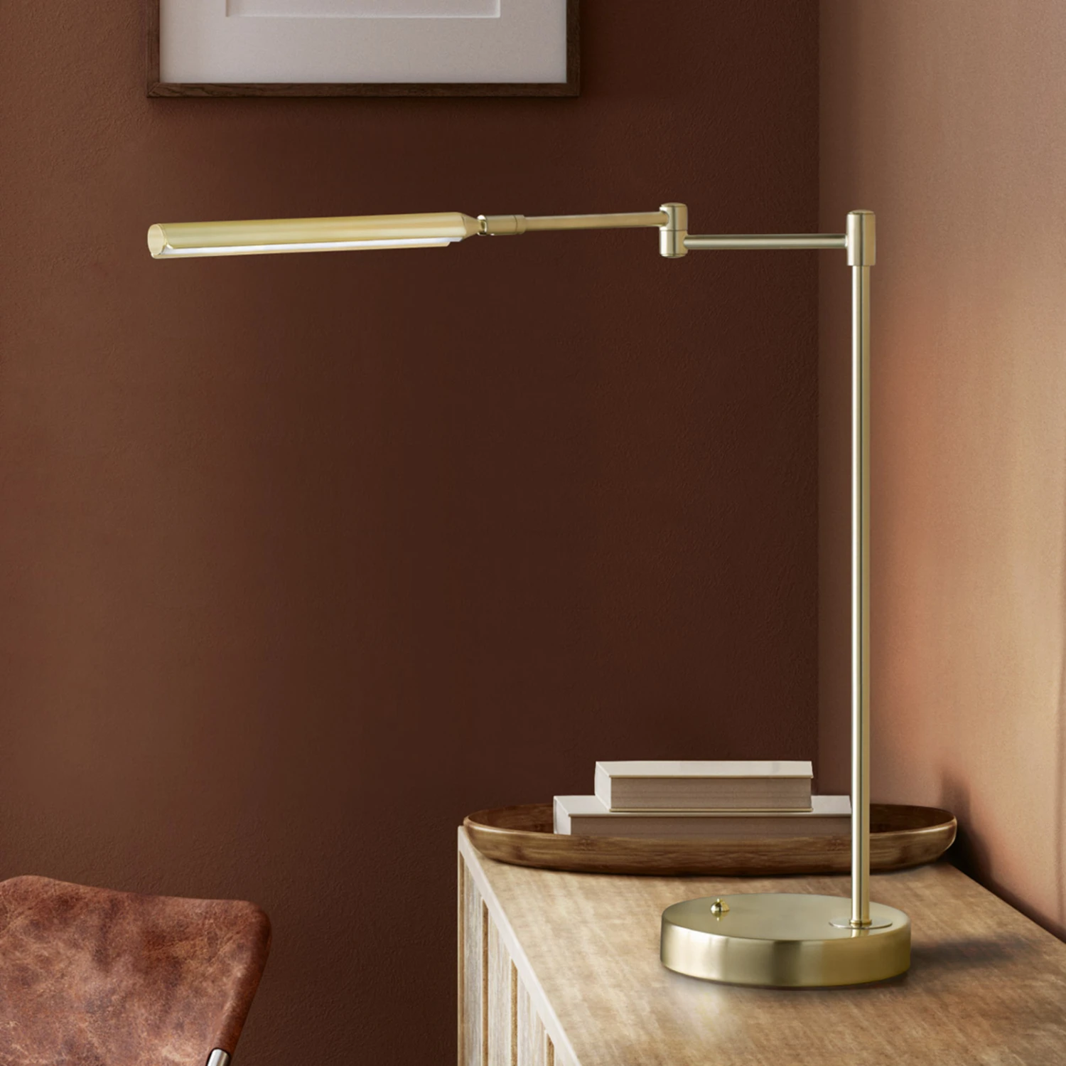 Lámpara De Mesa LED Nami, Atenuable, Color Latón 2 Lámpara De Mesa LED Nami, Atenuable, Color Latón - Imagen 2