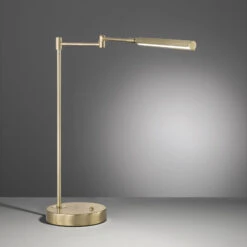 Fischer & Honsel 27 Lámpara De Mesa LED Nami, Atenuable, Color Latón