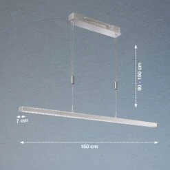 Lámpara Colgante LED Vitan TW, Gris, Largo 150 Cm -Fischer & Honsel 4581890 7
