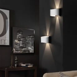 Aplique LED Wall, 2 Luces, Redondo, Blanco