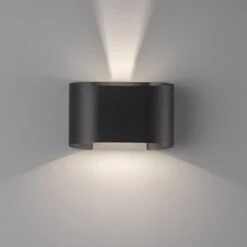 Aplique LED Wall, 2 Luces, Redondo, Negro -Fischer & Honsel 4581905 2