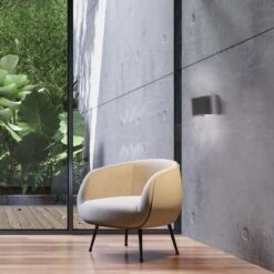 Aplique LED Wall, 2 Luces, Redondo, Negro -Fischer & Honsel 4581905 4