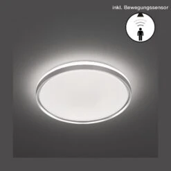 Plafón LED Jaso BS, Ø 39 Cm, Plata -Fischer & Honsel 4581906 2