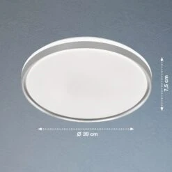 Plafón LED Jaso BS, Ø 39 Cm, Plata -Fischer & Honsel 4581906 4
