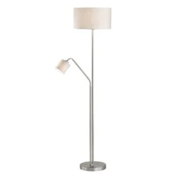 Lámpara De Pie Textil Layer, Lectura, Arena