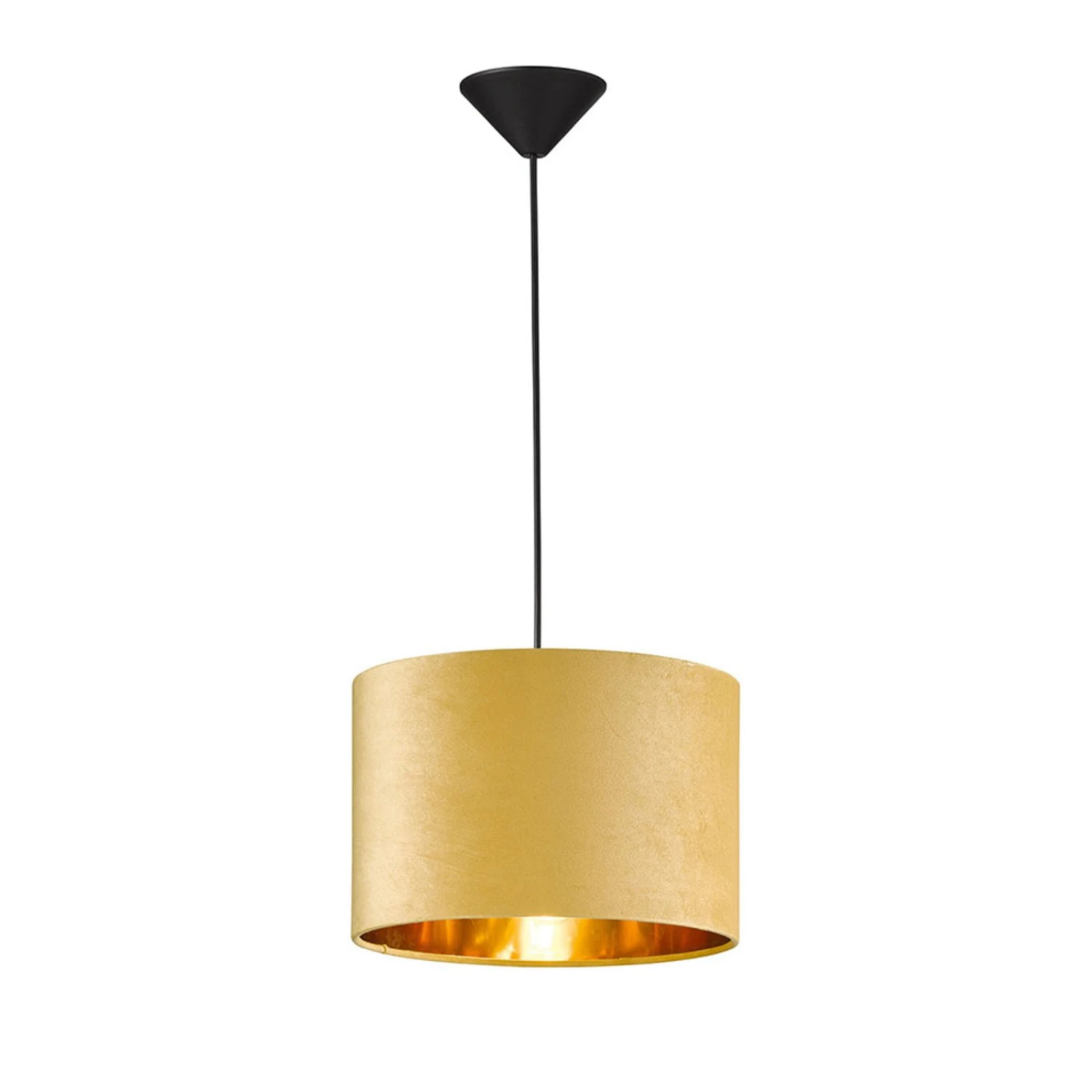 Lámpara Colgante Aura, Terciopelo Ø 30 Cm Amarillo 2 Lámpara Colgante Aura, Terciopelo Ø 30 Cm Amarillo - Imagen 2